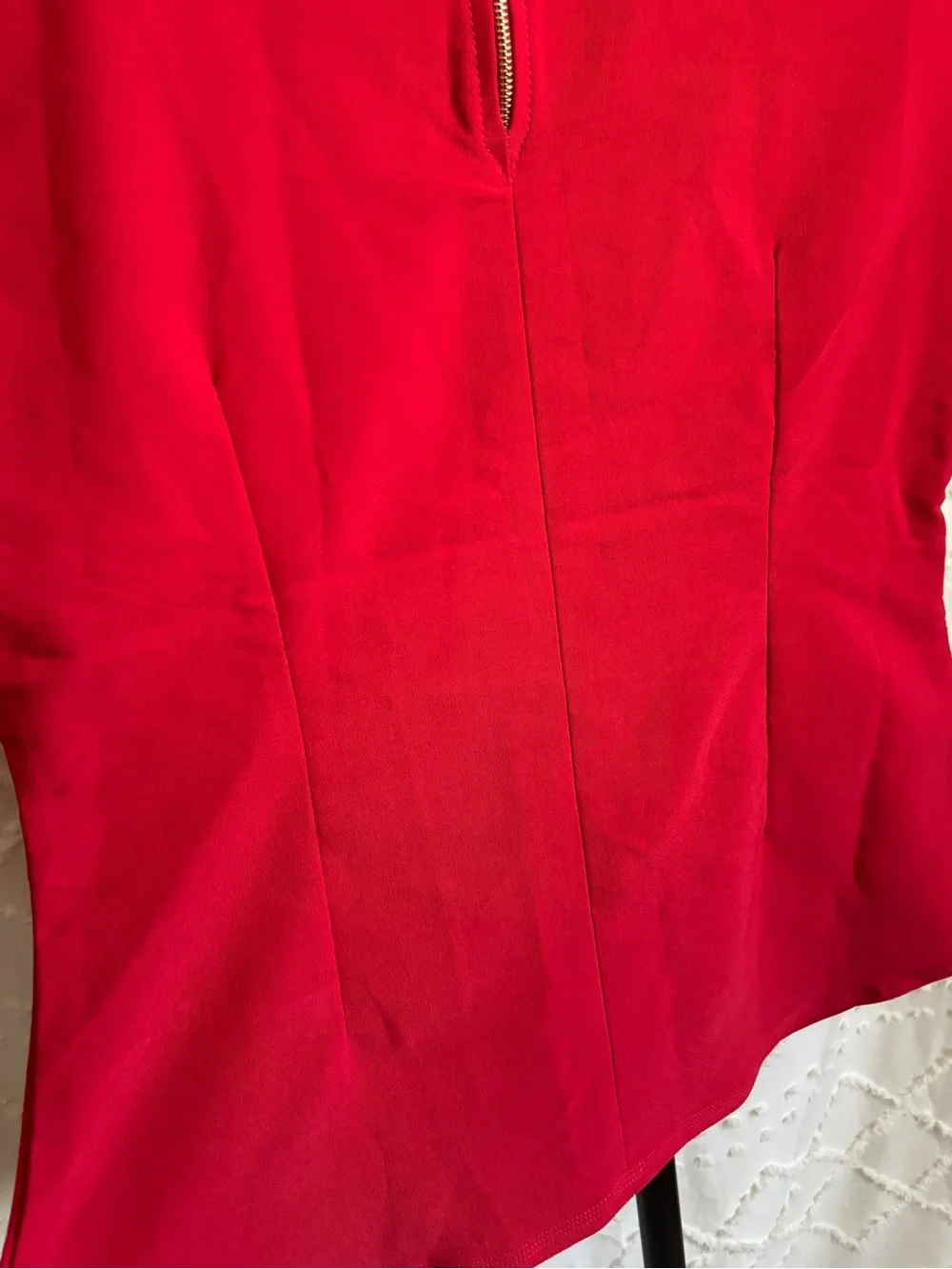 NWT ZNA Uniforms Red Asymmetrical Neck Stretch Scrub Top Women’s Size 10 - Picture 6 of 10
